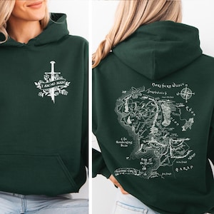 Ich bin kein Mann mit mittlerem E Map Sweatshirt, JRR Tolkien Hoodie
