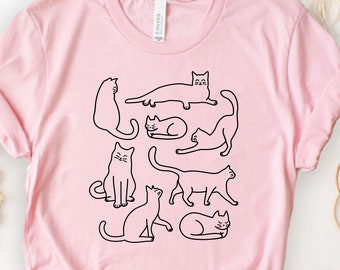 Cat Lover T-Shirt: Girls, Women, Kids, Animal Mom Gift