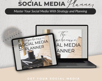 SOCIAL MEDIA Planner For Entrepreneurs| Done For You Product| Templates| Digital Download/ Facebook/ Instagram/ YouTube/ Pinterest/ TikTok