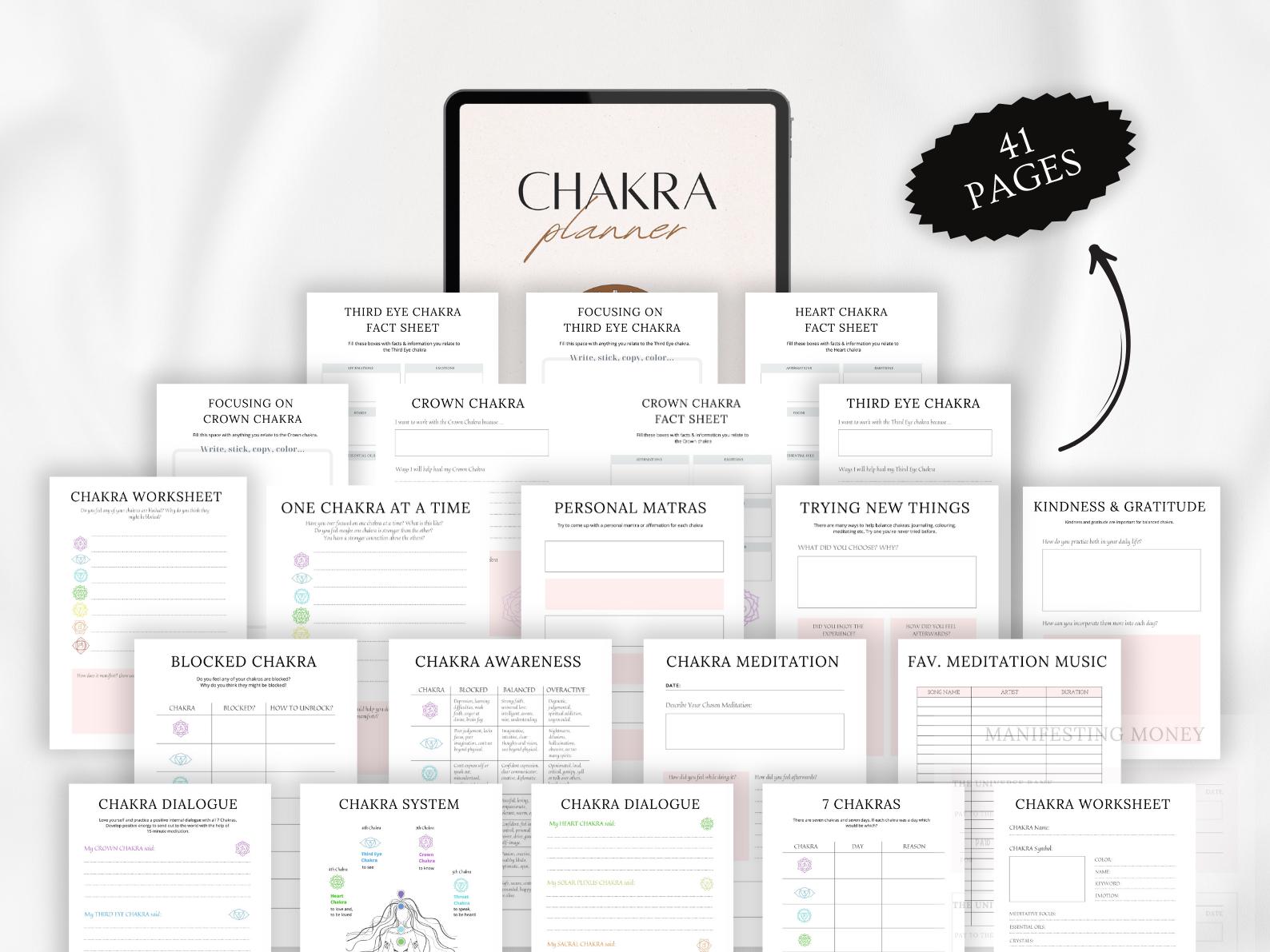 Printable Chakra Planner | Digital Spirituality Journal | Chakra ...