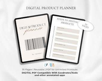Digital Product Planner | Printable Business and Launch Planner | Marketing & Strategy PDF