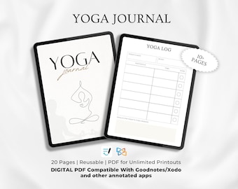 Mindfulness Yoga Journal Printable | Meditation Reflection Tracker (PDF)