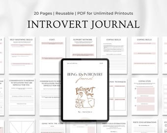 Introvert dagboek, begeleid werkboek zelfreflectie (digitale pdf)