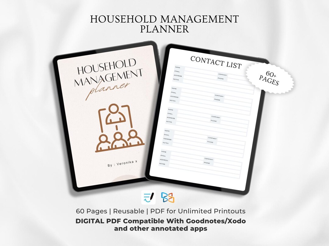 Home Management Binder Printable | Life & Household Planner With ...
