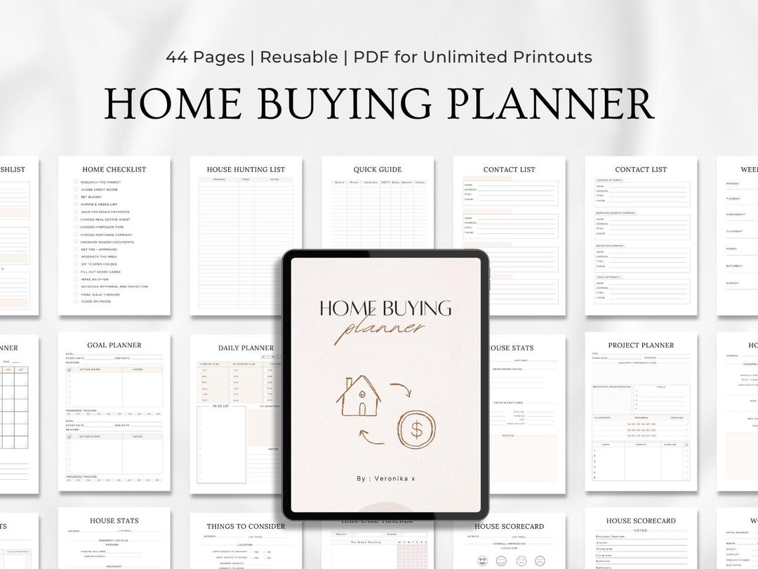 Home Buying Planner Printable, First Time Homebuyer Guide (PDF) - Etsy
