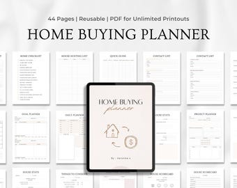 Home Buying Planner Printable, First Time Homebuyer Guide (PDF)
