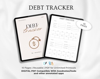Debt Tracker Printable Bundle | Debt Payoff & Payment Planner PDF | Financial Tracker | Finances