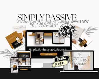 ERHALTEN SIE DEN BESTEN START in digitales Marketing mit einem Kurs „Simply Passive“ mit Master-Resell-Rechten, mit dem Sie soziale Medien/Geschäftsfähigkeiten usw. verkaufen und erlernen können