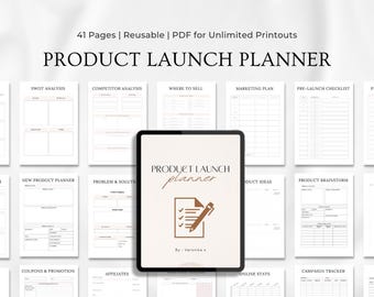 Printable Product Planner | Business Start up Planner | Marketing & Promotion Strategy | Seller Journal | Online Business Launch