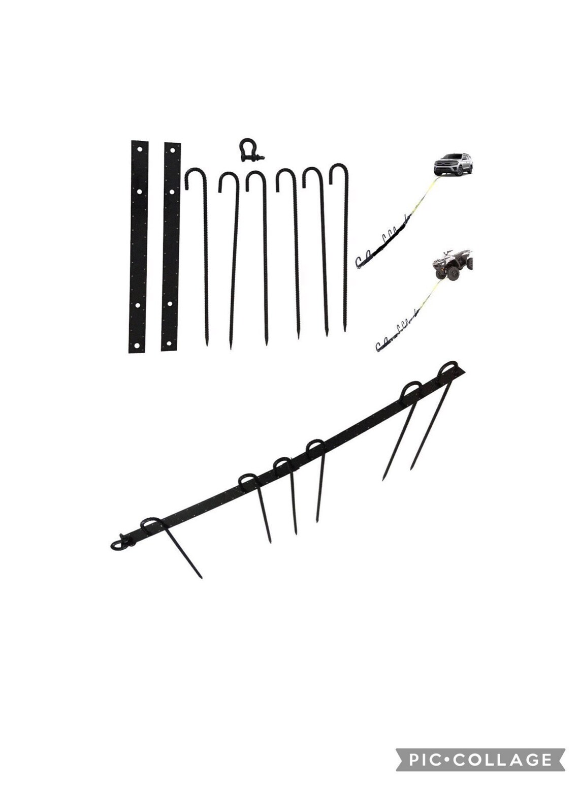Recovery Anchor Land Anchor and Spikes Kit for Winch or Come Along