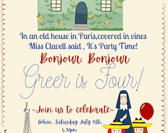 Madeline Birthday Party Invitation