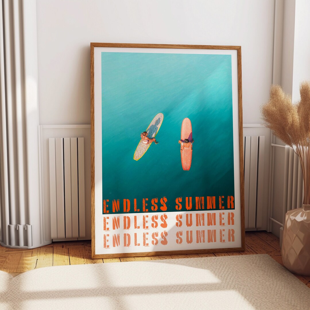 Summer Poster, 70s Poster, Red Wall Art, Trendy Wall Art, Hippie Print