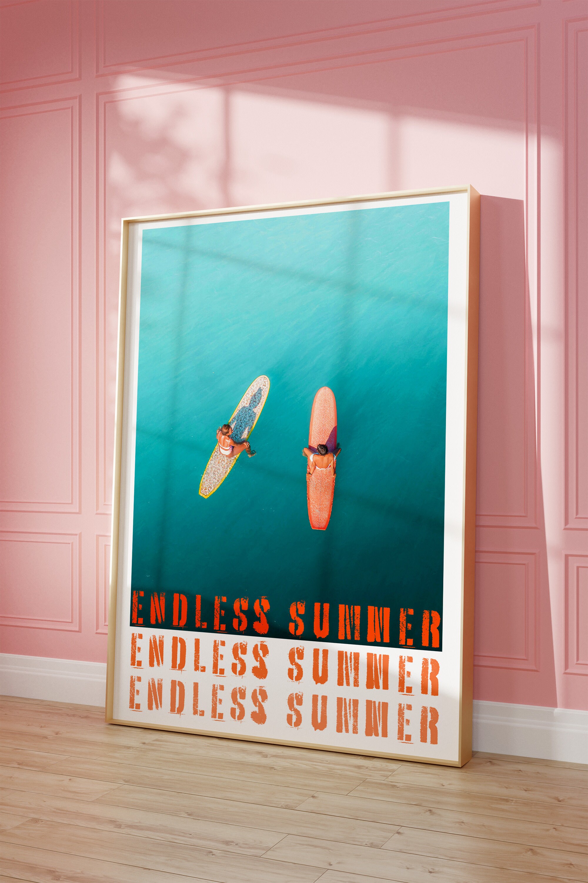 Summer Poster, 70s Poster, Red Wall Art, Trendy Wall Art, Hippie Print