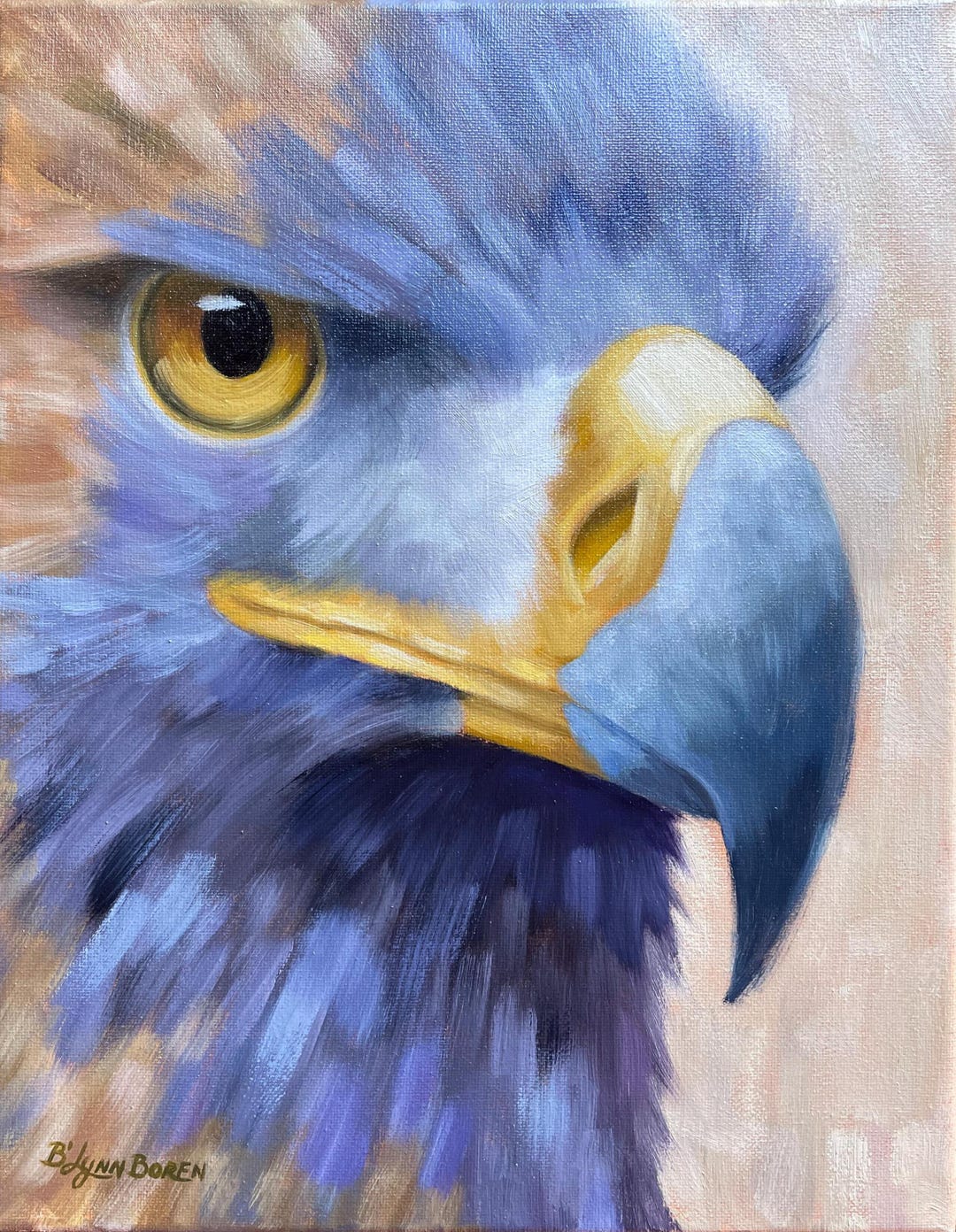 Original Eagle Oil Painting on Canvas - Bird Art - 11x14 Inches - Etsy