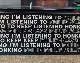 Keep HONKING I&#39;m Listening to PHILIP GLASS Bumper Sticker - Minimalist Composer Fandom