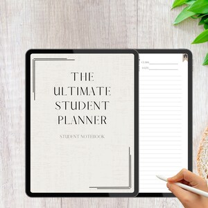 Prosty cyfrowy planer dla studentów/pracowników naukowych | Notatki z wykładów | Kompatybilny z Goodnotes i Onenote | Opieka nad sobą | Planer ADHD |
