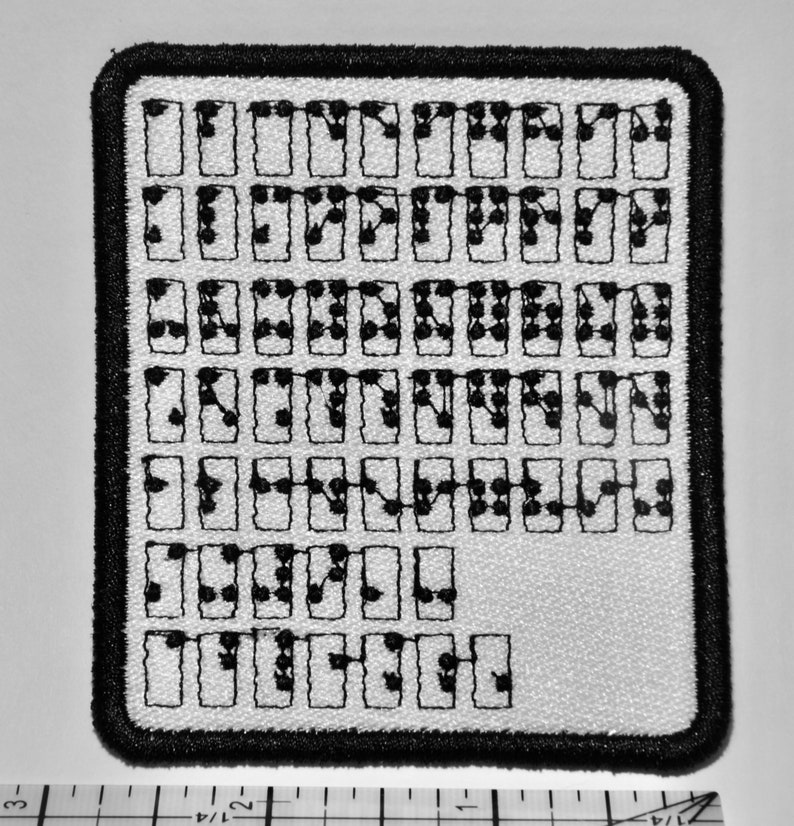 Unified English Braille UEB Embroidery Font BANA Signage Compliant