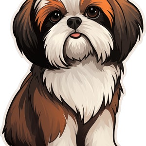 Shih Tzu SVG and PNG Digital Download - Versatile Pet Art for DIY Projects & Gifts