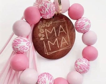 Bracciale con perline Mama rosa chiaro