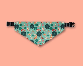 Koi Fish Pet Bandana Collar - Cute Bandana Scarf with Adjustable Collar and Buckle, Dog Bandana, Cat Bandana, Gift for Pets, Pet Accessory