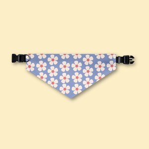 Daisy Pet Bandana Collar, Flower, Floral, Pastel - Cute Gift Bandana Scarf with Adjustable Collar and Buckle, Dog Bandana, Cat Bandana