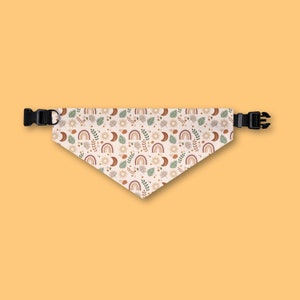 Boho Style Pet Bandana Collar - Cute Bandana Scarf with Adjustable Collar and Buckle, Dog Bandana, Cat Bandana, Gift for Pets, Neutral Color