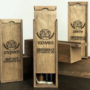 Cigar Box Groomsmen Gifts for Best Man, Gift Cigar Box, Personalize Humidor,  Bachelor Party Gift Box, Custom Cigar Box for Groomsmen