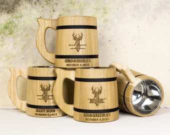 Custom Beer Mug for Groomsmen Gifts, Best Man Proposal Idea, Father of the Bride and Groom Wedding Favors