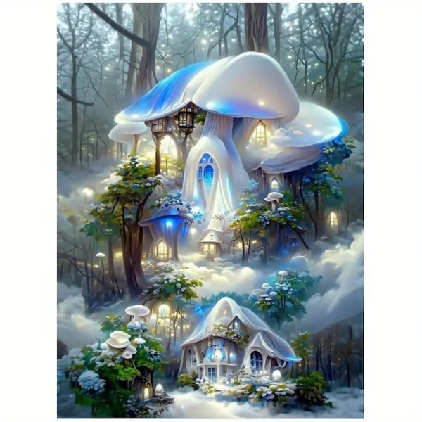 Diamond Painting Set Beautiful Mushroom House