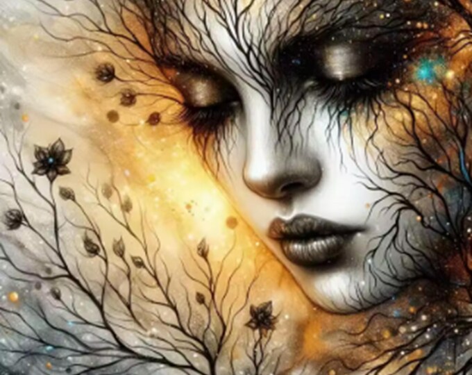 Enchanted Forest Goddess | Ethereal Tree Spirit Fantasy Art Diamond ...