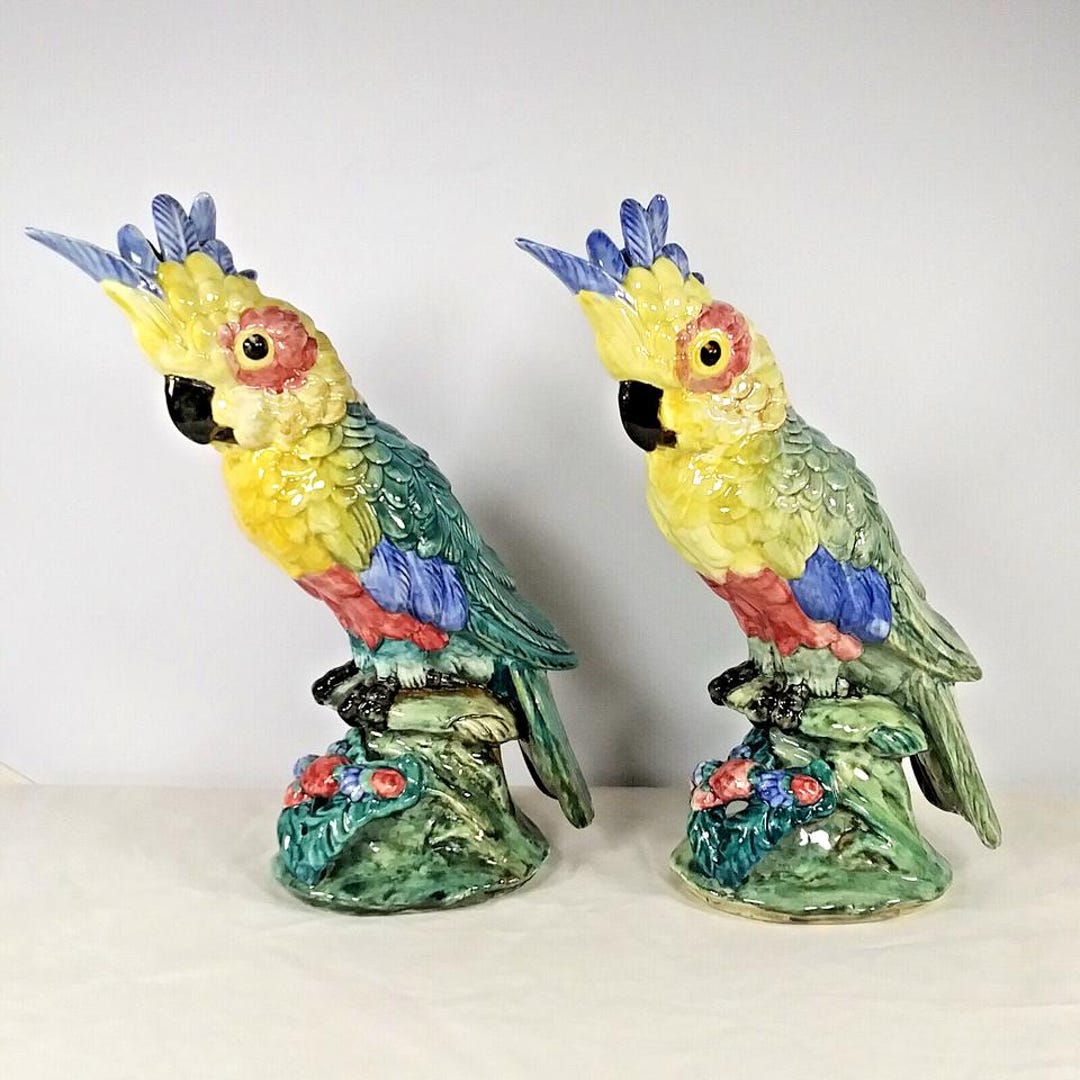 Stangle Stangle Pottery Birds Pair of Cockatoos No. 3584 Vintage 1950s - Etsy