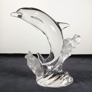 Magnificent Dolphin Figurine From Crystal Animals Collection by Lenox 1994 Retired