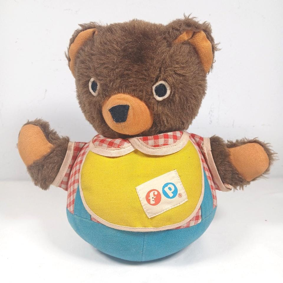 Roly poly bear toy - Etsy 日本