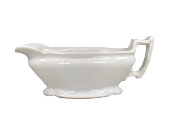 Gravy Boat Antique Marked Ironstone China Warranted American Late 19th Century