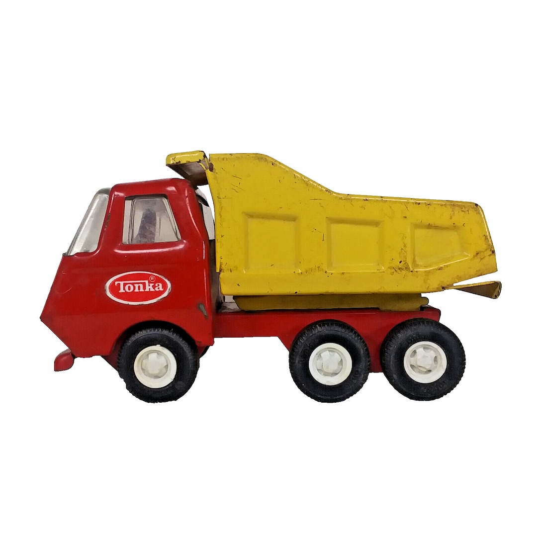 Tiny Tonka Dump Truck #535 Vintage 1968-1975 Rojo y Amarillo