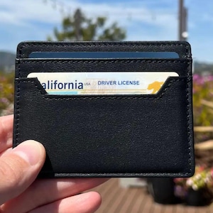 Tarjetero minimalista ultrafino para 4 tarjetas