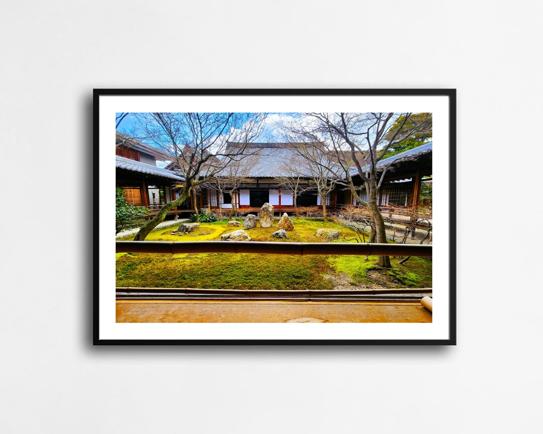 Japanese Garden Wall Art Temple Garden Kenninji Kyoto Etsy