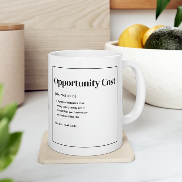 Def OP Costs - Econo-Mug: Funny Economics Coffee Mug - Perfect Gift for Economists, Students & Coffee Lovers! Humorous Econ-themed