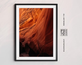 Antelope Canyon Druck! Arizona Rocks Poster, Red Rocks Kunst, rustikale Wandkunst, Desert Rock Poster (Digitaler Download)