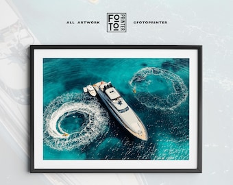 Superyacht Print! Summer Yacht Print, Photography Print, Yacht Club Print, Yacht Holiday Art (Digital Download)