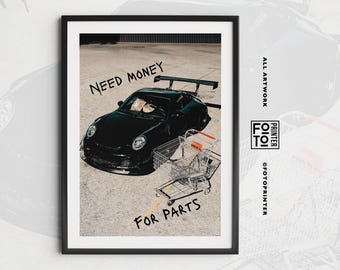 Porsche 911 Wandkunst! Porsche Carrera Print, Kultige Auto Kunst, Automobil Poster, Auto Fotografie Druck (Digitaler Download)