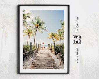 Key West Strand Poster! Smathers Beach Print, Florida Keys Poster, Tropischer Strand Poster, Fotografie Druck (Digitaler Download)