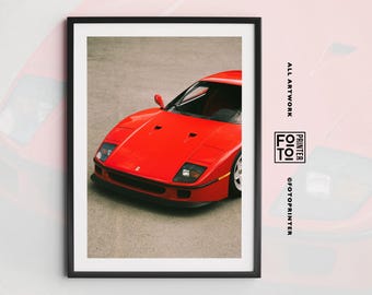 Ferrari F40 Liberty Walk - Tokyo JDM Street Racer Art Print - Etsy