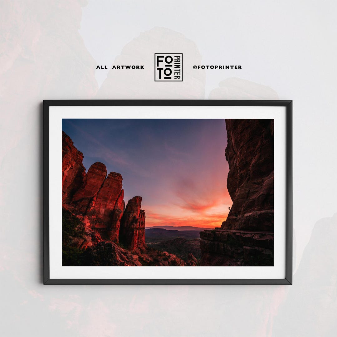 Red Rocks Printable Image Cathedral Rocks Print! Arizona Poster, Red Rocks Art, Sedona Rocks ...