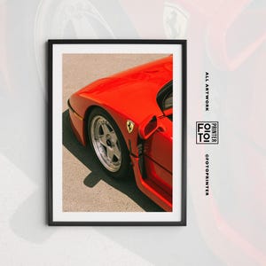 Ferrari F40 Print! Aesthetic Ferrari Print, Iconic Car Poster, Car Photography Print, Digital Download Art, Luxury Car Print