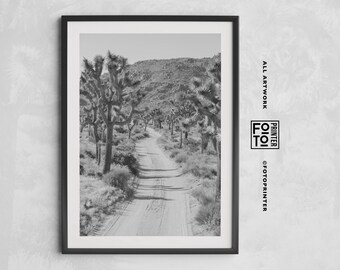 Kaktus Strasse Print! Kalifornische Wüste Poster, Kaktus Wandkunst, Baja Poster, Baja California Druck, Western Kunst (Digitaler Download)
