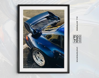 Porsche 911 Druck! Kultige Auto Poster, Retro Auto Wandkunst, Automobil Kunst, Auto-Fotografie Druck (Digitaler Download)