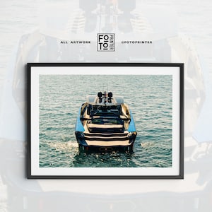 Luxury Yacht Print! Lamborghini Yacht Poster, Yacht Club Print, Old Money Print, Boat Poster, Photography Print, Coastal Print, Fine Art