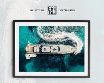 Super Yacht Druck! Yacht Club Poster, Sommeryacht Druck, Yacht Fotografie Wandkunst (Digitaler Download)