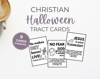 キリスト教ハロウィン用印刷物｜トリック・オア・トリート聖句カード